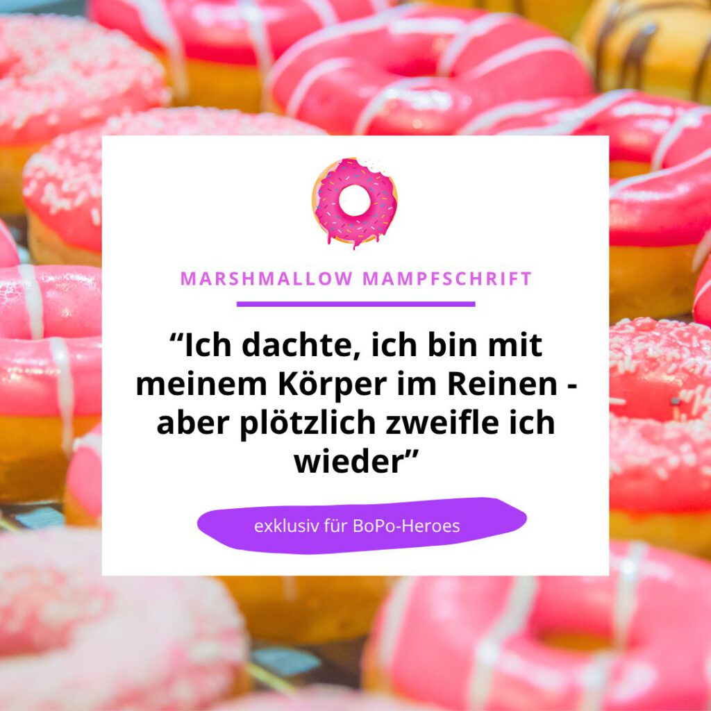 Du dachtest, du bist endlich raus aus dem Diätdenken. Du hattest deinen Frieden mit deinem Körper gemacht. Und dann reicht ein Moment - ein Blick auf ein Foto, ein Kommentar, ein Arzttermin - und plötzlich willst du nur noch eins: abnehmen. Weg mit dem Körper, der sich wieder so falsch anfühlt. Es ist nicht "nur ein Gedanke". Es ist dieser Druck. Dieses "Ich halt das so nicht aus". Und du fragst dich: Warum passiert das immer wieder? 👉 In der neuen Mampfschrift geht’s genau darum: Warum dieser Druck so stark ist. Wie du ihn loswirst, ohne in alte Muster zurückzufallen.