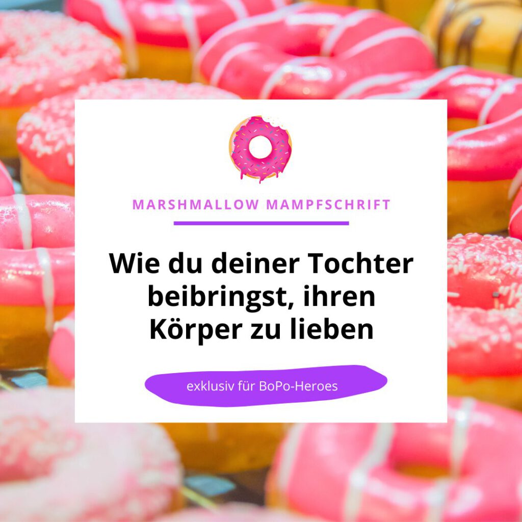 Hast du Angst, dein eigenes schwieriges Verhältnis zum Körper an deine Tochter weiterzugeben? Vielleicht siehst du sie schon vor dem Spiegel stehen mit demselben kritischen Blick, den du so gut kennst. Was, wenn sie zunimmt? Du willst unbedingt verhindern, dass sie durchmachen muss, was du erlebt hast. Aber wie sollst du mit ihr über ihr Gewicht reden, ohne sie in den gleichen Körperhass-Diät-Teufelskreis zu treiben? Du möchtest sie mit aller Macht beschützen, aber du weißt nicht, wie du eine Kette durchbrechen kannst, die du selbst nie geknackt hast. In dieser Mampfschrift tauchen wir tief in die wissenschaftlichen Erkenntnisse zum Mutter-Tochter-Verhältnis ein und ich zeige dir, wie deine Worte, deine Haltung und deine Beziehung zu dir selbst die größte Chance für dich und deine Tochter sind, um ein Leben mit einem liebevollen Körperbild aufzubauen.