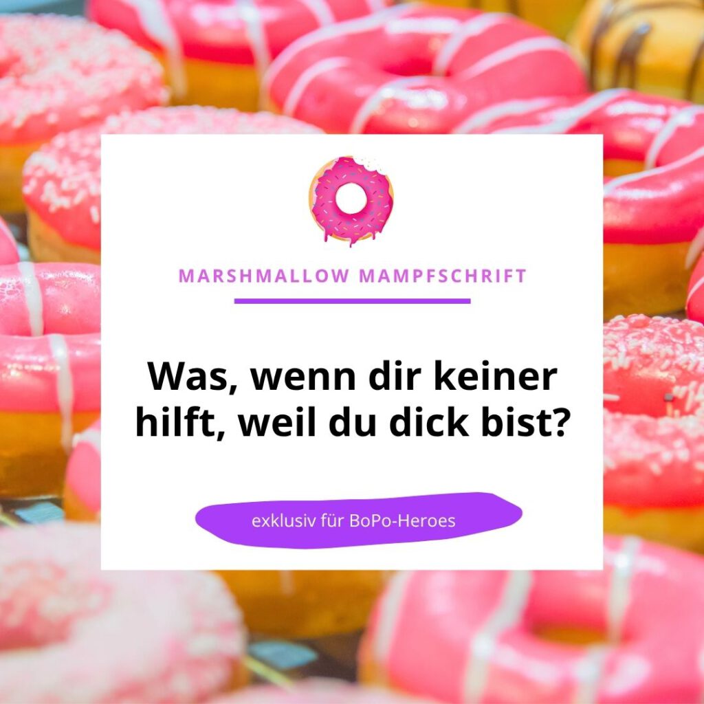 In meinen Recherchen für dich zu Essstörungen bei mehrgewichtigen Menschen bin ich immer wieder auf ein Hindernis gestoßen: die fehlenden Hilfsangebote. Es gibt natürlich Anlaufstellen für Essstörungen. Aber was machst du, wenn du eine solche Krankheit hast oder bei dir vermutest, Ärzt:innen dich aber lediglich für deine Disziplin loben, Kliniken keine Betten für dein Gewicht haben und Hilfsangebote deinen Körper grundsätzlich als Störung sehen? In dieser Mampfschrift schauen wir uns an, wie gravierend das Problem wirklich ist, wie du sichere Anlaufstellen findest und ich teile mit dir unkonventionelle Alternativen, mit denen du dir selbst helfen kannst, wenn es niemand anders tut.